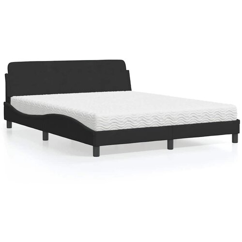  Krevet s madracem Dover crni 160x200 cm baršunasti Cene