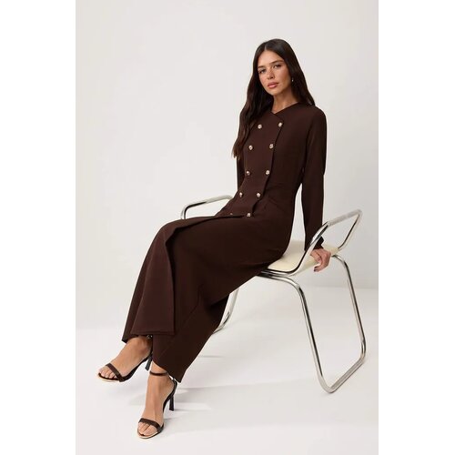 Trendyol Modest Ženska haljina Tctss25Eb00027, Braon Slike