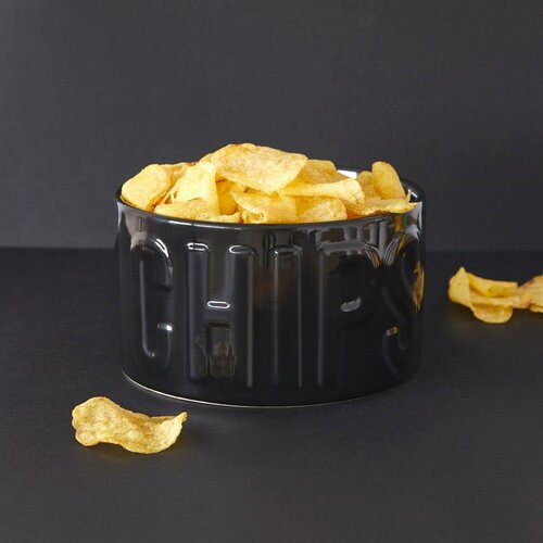 Balvi Crna keramička zdjelica za posluživanje 1 l Chips &amp;ndash; Slike