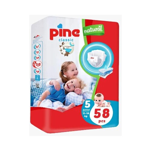 Pine Pelene za bebe Classic Natural 5, Jumbo, 11-25 kg, 58/1 Slike