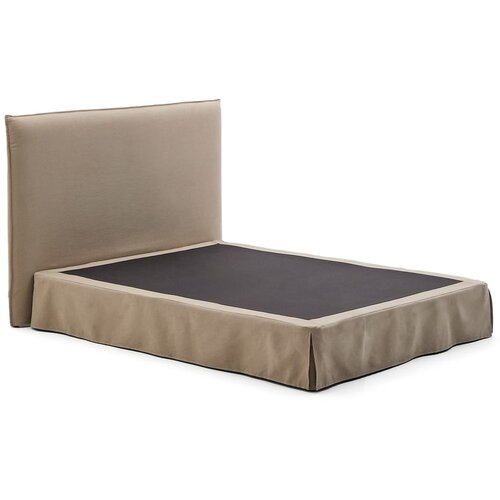 Kave Home Smeđe-sivi tapecirani bračni krevet 160x200 cm Jaira – Cijene