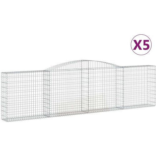  Lučne gabionske košare 5 kom 400x30x100/120cm pocinčano željezo Cene