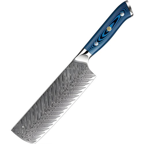 IZMAEL Damaskasti kuhinjski nož TU-37503 - Nakiri / Plava Cijene