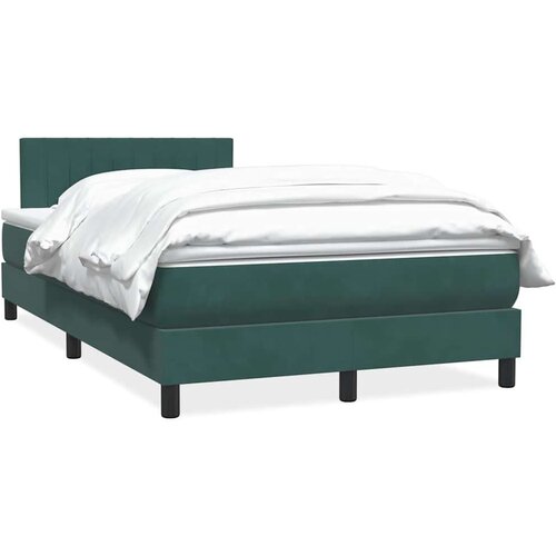 Box spring postelja z vzmetnico temno zelena 120x210 cm žamet, (21790747) Cene