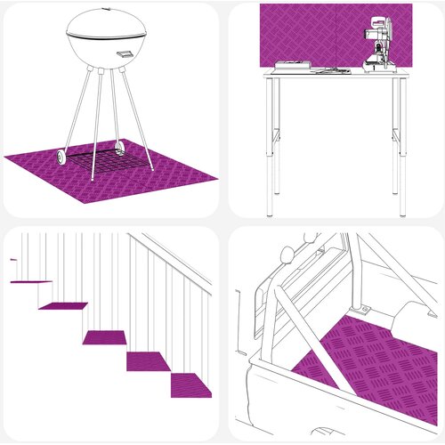  Stepenica Pravokutni 4 pcs Srebrno 40 x 30 cm Aluminij Slike