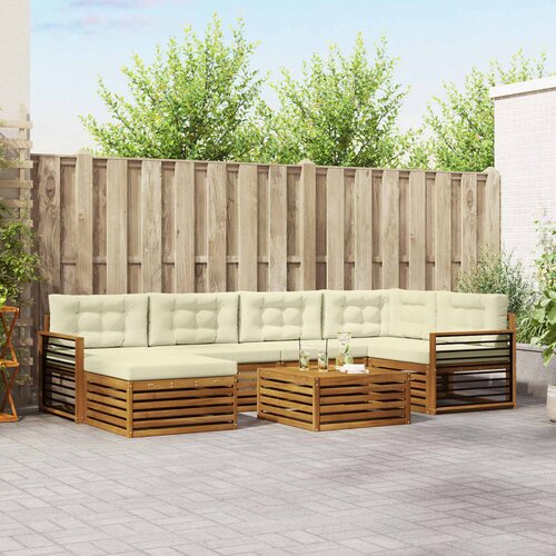  Set vanjskih sofa 7 kom. Prirodna i krem Cijene