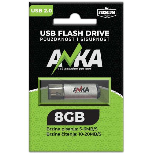  FLASH DRIVE 8GB 2.0 WS5-6MB/S RS 10-20MB/S ANKA Cene