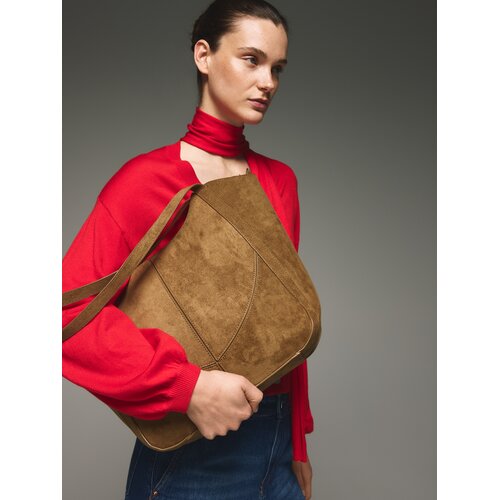 Reserved Torba shopper od umjetne bru&scaron;ene kože - zlatnosmeđe Cijene