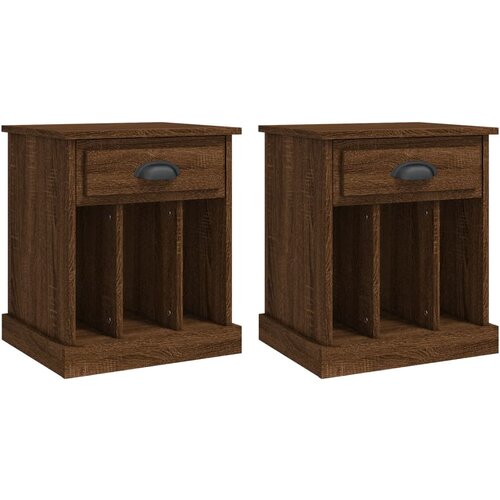 Maison Chic Dvo delni komplet Nočne omarice - Nočne mize rjav hrast 43x36x50 cm, (21687163) Slike