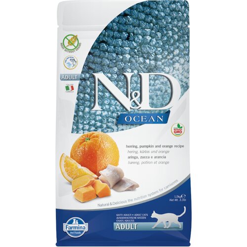 Farmina N&D Ocean Adult haringa, bundeva i naranča bez žitarica - 3 x 1,5 kg Cijene