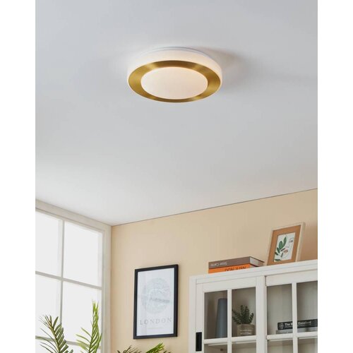 Eglo LED plafonjera Carpi 900369, 3x3,6 W, IP44, bijela/mesing, Ø30 cm Cene