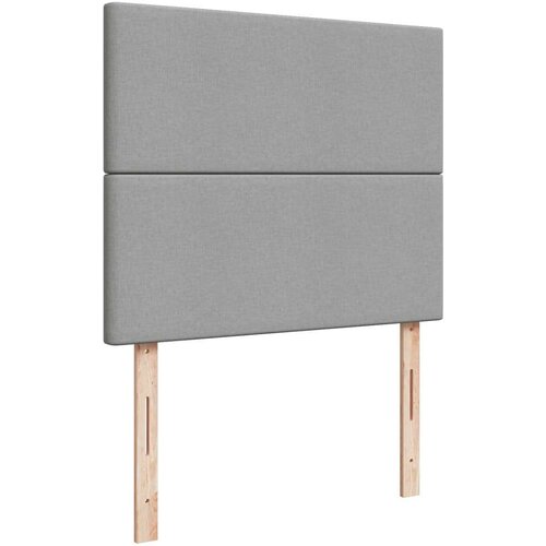 vidaXL Boxspring postelja z vzmetnico svetlo siva 120x190 cm blago Cene