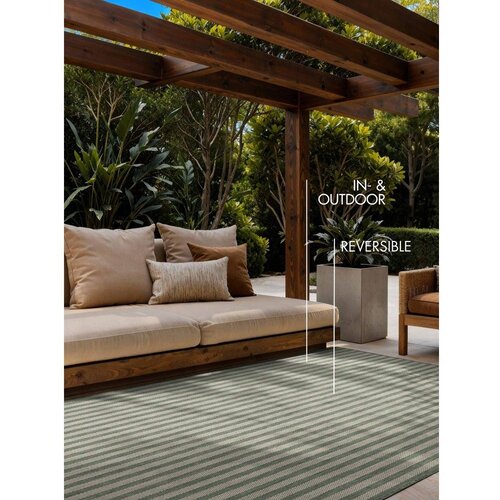 Ted Baker Zelena/kremno bela notranja in zunanja preproga 120x170 cm Haringey Linley &amp;ndash; Slike