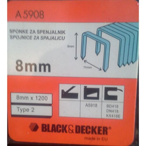 Black & Decker KLAMERICE 8 MM A5908YM1 Cene