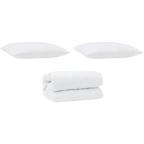vidaXL Komplet odej z blazino 3 pcs Bela Mikrofibra in perje, (5000064835) Cene