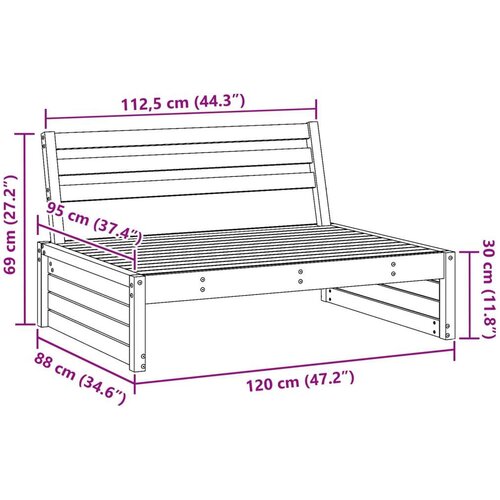  Sekcionalna sofa Čvrsto borovo drvo Vosak Smeđa - Vosak smeđa bor srednja sofa Slike