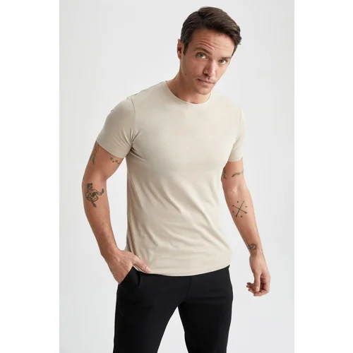 Defacto Slim Fit Crew Neck Premium Quality Basic Short Sleeve Cotton T-Shirt