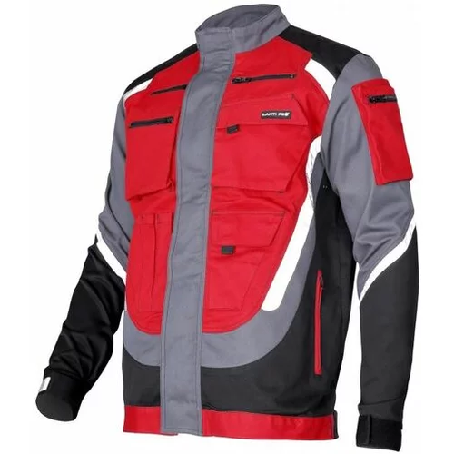 Lahti Pro zaščitna jakna z odsevniki, črno sivo rdeča, S L4040601