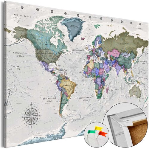  Slika na plutenoj podlozi - World Destinations (1 Part) Wide [Cork Map] 90x60 Cijene