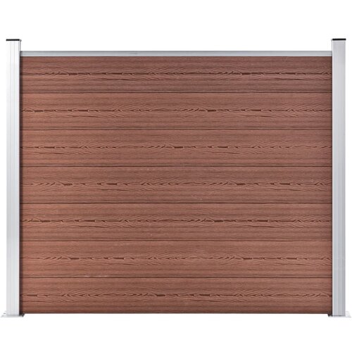 vidaXL ograjni panel wpc 180x146 cm rjav Cene