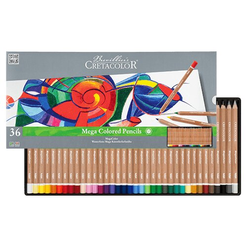  Umjetničke drvene bojice Cretacolor MegaColor 36 kom u metalnoj kutiji Cene