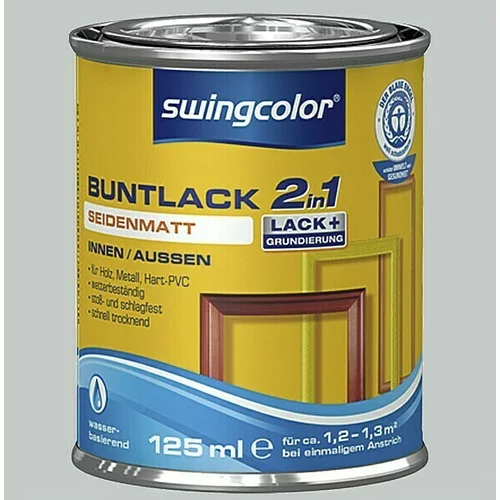 SWINGCOLOR Barvni lak 2v1 Swingcolor (svetlo siva, svilnato mat, 125 ml)