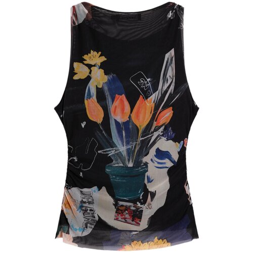 Desigual Majica modra / siva / oranžna / črna Cene