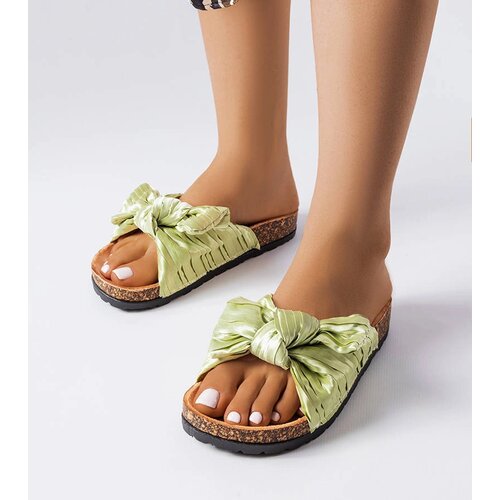 Gemre Green flip-flops with a bow Duplanty Cene