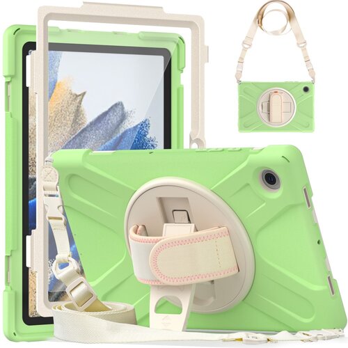 NIKCORP Ovitek za Samsung Galaxy Tab A 8.0 s stojalom, ročajem in naramnim pasom, troslojna za&amp;scaron;čita, PC in silikon, zelenovn Ray-Ban., (5000138979) Slike