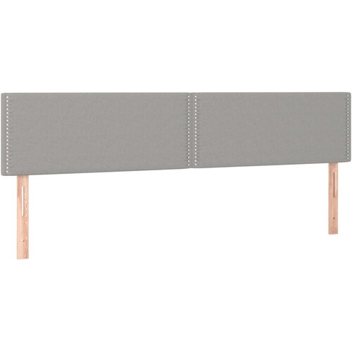 Maison Chic Posteljno vzglavje - Vzglavna omarica 2 kosa svetlo sivo 80x5x78/88 cm blago, (22076973) Slike