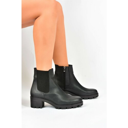 Fox Shoes Women's Black Short Heeled Boots Slike