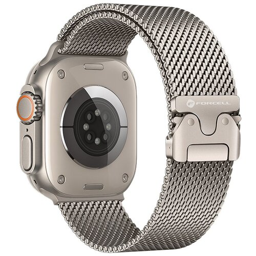 Forcell F-DESIGN FA11 narukvica od nehrdjajuceg celika za APPLE Watch 42/44/45/49 mm srebrna Slike