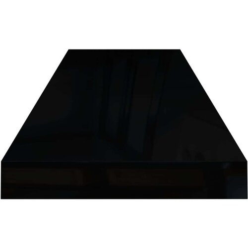 VidaXL plutajuća zidna polica visoki sjaj crna 80 x 23,5 x 3,8 cm MDF Slike