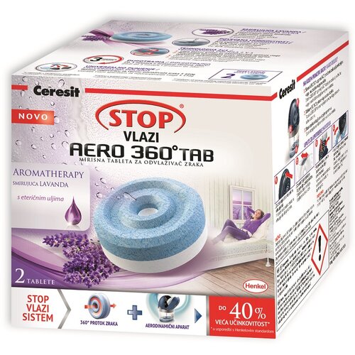 Ceresit tablete za odstranjevalec vlage henkel cresit stop vlagi, aero 360 (2 x 450 g, z vonjem sivke) Cene