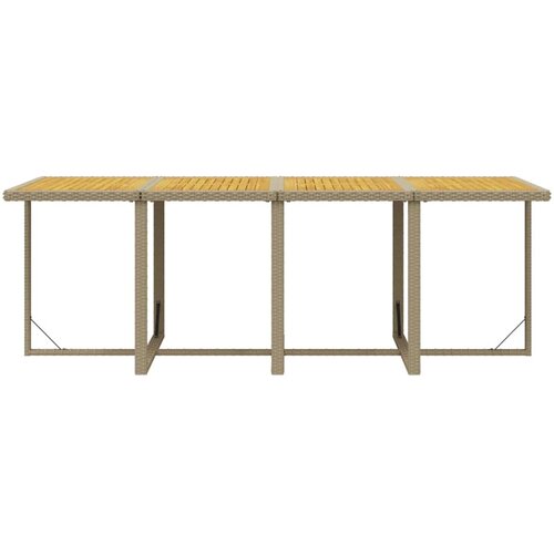  13-dijelni vrtni blagovaonski set od poliratana s jastucima bež 219 cm table length Slike