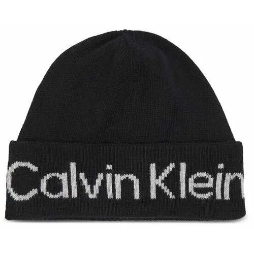 Calvin Klein Kapa Logo Reverso Tonal Beanie K60K611151 Črna