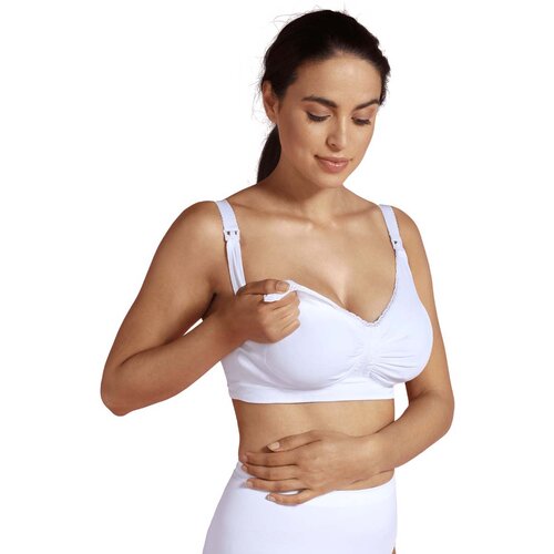 Carriwell podložen nedrček za dojenje padded s podporo carri-gel white Cene