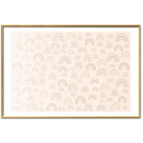  Plakat - Pastel Rainbows 90x60 Zlatni okvir s margom Slike