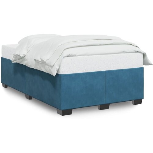 VidaXL Posteljni okvir modra 120x190 cm žamet Slike