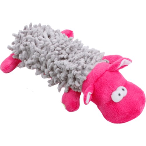  Igračka za pse čupavi nilski konj, plišani, 22cm, roze Cene