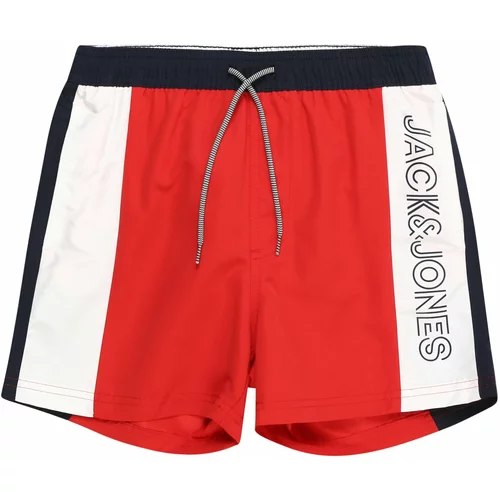 Jack & Jones Kupaće hlače 'FIJI' mornarsko plava / crvena / bijela