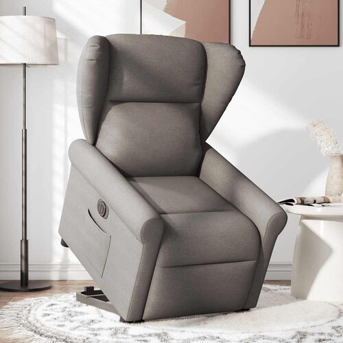 Maison Chic Električni naslanjač - Relax naslanjač s funkcijo vstajanja taupe blago, (22061353) Cene
