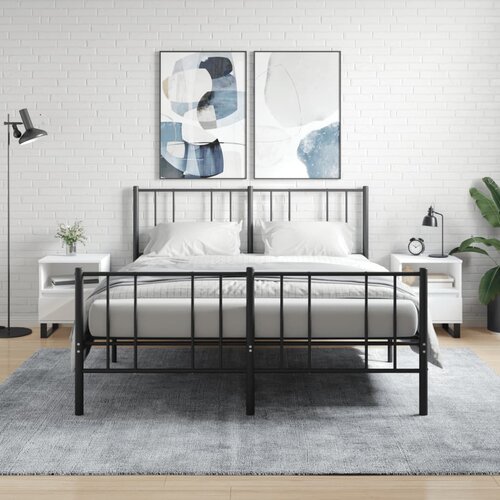 vidaXL Nočna omarica 2 kosa bela 40x35x50 cm inženirski les Cene