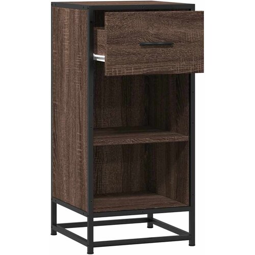  Komoda boja hrasta 35,5x35x76 cm konstruirano drvo i metal Slike