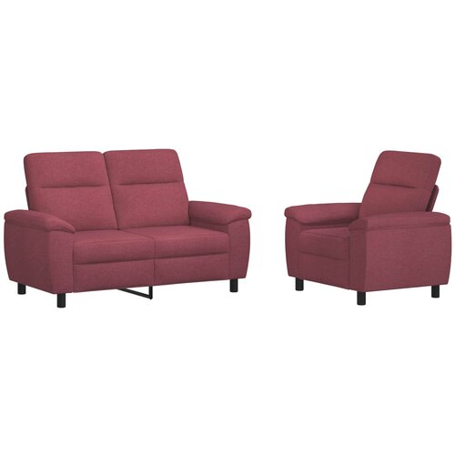  Set sofe 2 pcs Vinska crvena Tkanina Slike