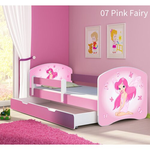 Otro&scaron;ka postelja ACMA z motivom, stranska roza + predal 180x80 cm 07 Pink Fairy Cene
