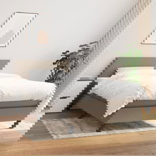 vidaXL Box spring postelja z vzmetnico taupe 80x200 cm blago Cene