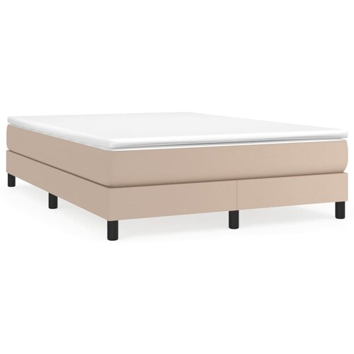 Maison Chic Box spring postelja - Vzmetna postelja z vzmetnico kapučino 140x190cm umetno usnje SL19006, (21885423) Cene