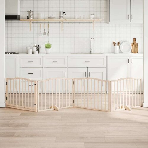 vidaXL Vrata za pse s vratašcima 4 panela sklopiva 320 cm drvo topole Cijene