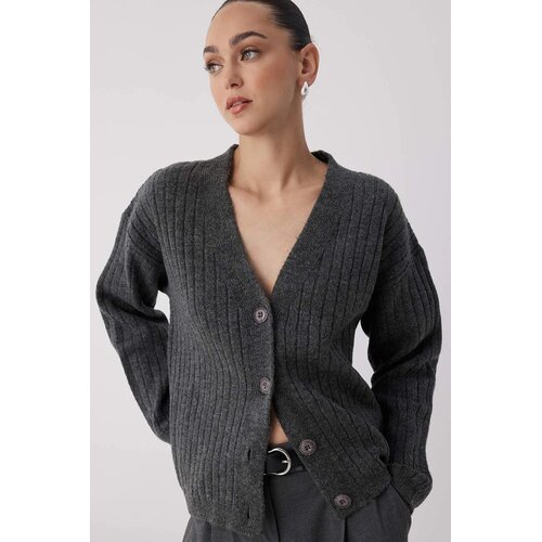 TRENDYOLMILLA ženski duks Twoaw26Hi00119, antracit Cene